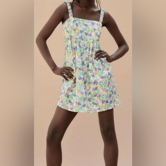 Zara Women's Multicolor Floral  Sun Dress - Picture 1 of 5